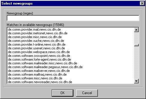 Select newsgroups